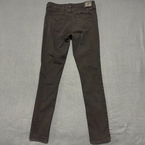 Levi's 711 Skinny Jeans Women's Size 30x30 Black Tab Dark Wash cotton blend - Picture 13 of 16